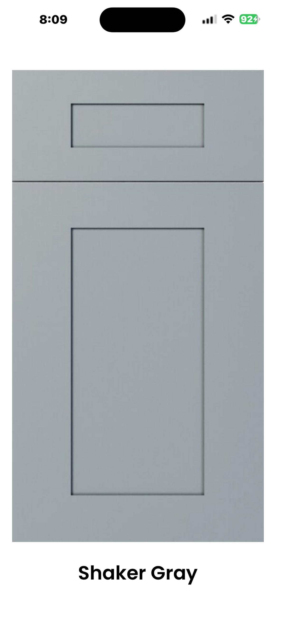 Shaker Gray cabinet door